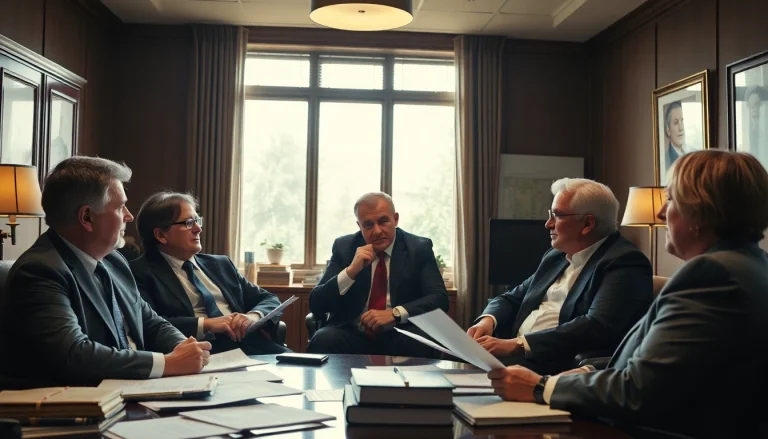 NEC lawsuit attorneys reviewing case files in a professional office setting for client advocacy.