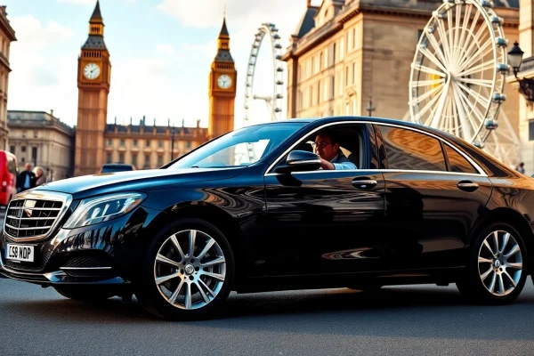 Experience luxury chauffeur service London with a professional driver in a sleek car.