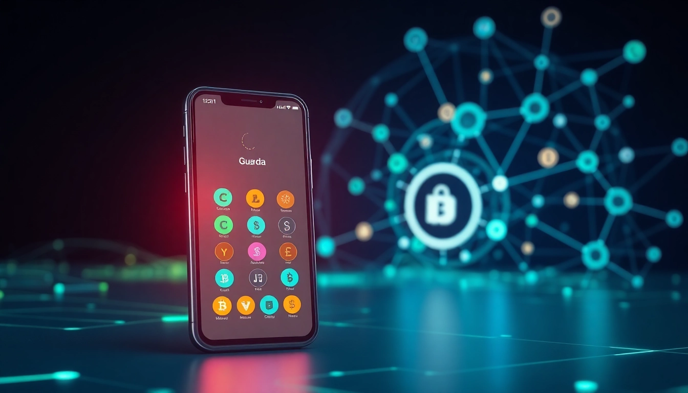 Discover the guarda wallet interface showcasing secure cryptocurrency management features.