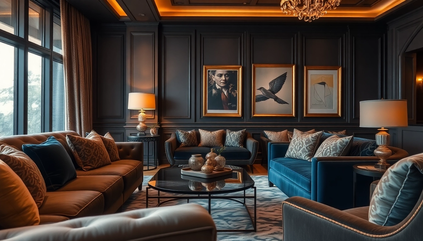 Disfruta de luxury12 con un lujoso salón interior y decoración elegante.