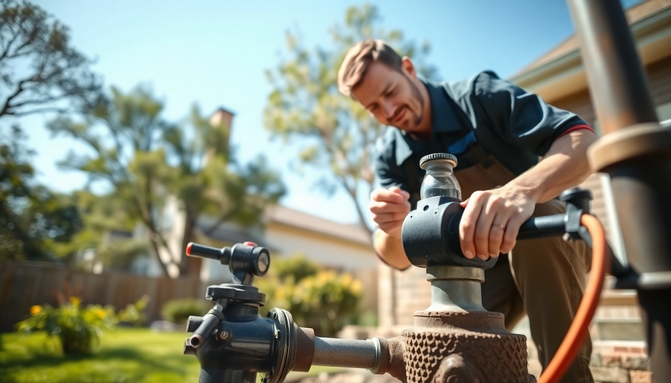 Well pump replacement lacey wa service with professional plumber inspecting equipment outdoors.